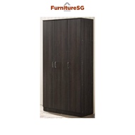 (FurnitureSG) 3-Door Wardrobe with Swing Door