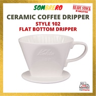 Coffee Ceramic Dripper Pour Over Coffee Style 102 Flat Bottom Coffee Dripper Filter Cup Three Hole K