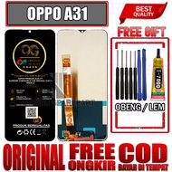 LAYAR FREE/ FREE GLUE + SCREWDRIVER LCD TOUCHSCREEN OPPO A31 TOUCH SCREEN A31 FULLSET OEM QUALITY Or