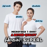 0566 HENSHIN SUPERL Unisex Quick Dry Round Neck Plain Microfiber T-Shirt Baju Jersey Short Sleeve (A