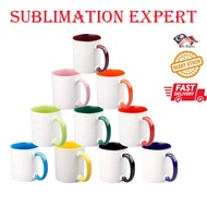 White Mug Inner Handle Colour Printing * Customized Mug * DIY Printing Mug * Personalized Mug Custom