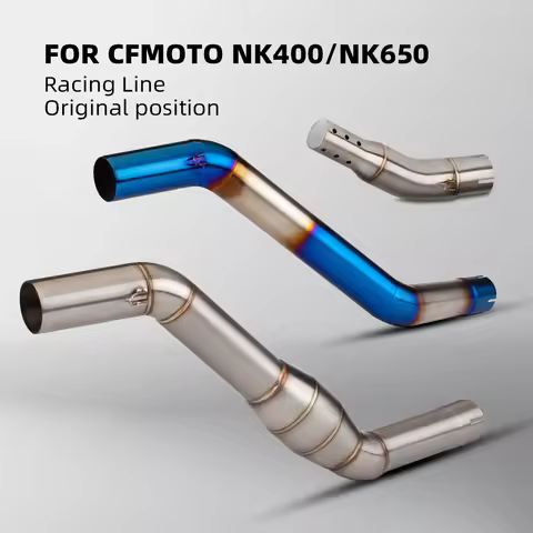 Slip On For CFMOTO NK400 NK650 NK 650 Elbow 51mm Motorcycle Exhaust Escape System Modified Muffler M