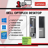 REFURBISHED USED DESKTOP PC DELL OPTIPLEX MURAH OFFICE SCHOOL PC INTEL 4TH GEN CORE I3 I5 I7 DESKTOP