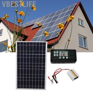 VBESTLIFE Solar Panel Kit 30W 220W MPPT Power Inverter Controller Portable for Outdoors
