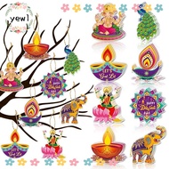 YEWW Diwali Door Hanging Pendants, DIY Paper Diwali Hanging Ornament,  Happy Diwali Wall Decoration 