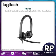 Logitech H570e USB Corded Professional HD Stereo Wired Headset Noise Cancelling Bi-Directional Mic (