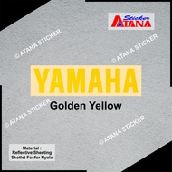 stiker cutting reflektif nyala yamaha nmax rx king fazzio motor music - golden yellow panjang 12 cm