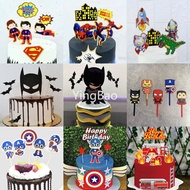Cartoon Avengers Happy Birthday Cupcake Topper Set Super Hero Birthday Cake Topper for Kids Birthday