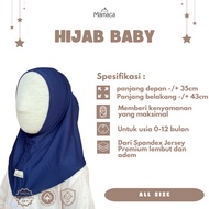 Navy Baby Jersey Hijab for 0-1 Years Old Newborn Instant Children's Hijab