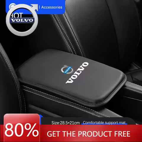 Emblems 2026 New For Volvo Car Armrest Cover Cushion Armrest Box Protective Pad For Volvo XC90 V90 V