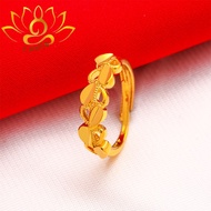 ของขวัญวาเลนไทน์ที่ดีที่สุด เเหวนทองเเท้ แหวนปรับขนาดได้  96.5% น้ำหนัก (1 กรัม) แหวนผู้หญิง แหวนทองครึ่งสลึง แหวนทองแท้1 กรัม