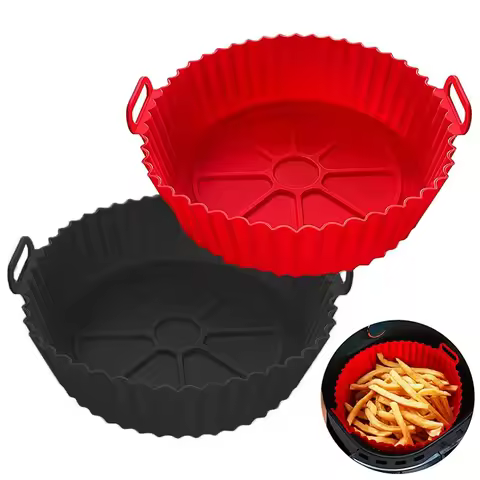 Air Fryer Silicone Liners Air Fryer Silicone Pot Reusable Silicone Air Fryer Liners Food Safe Non St