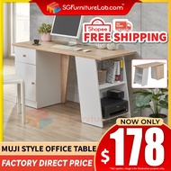 𝐒𝐆𝐅𝐔𝐑𝐍𝐈𝐓𝐔𝐑𝐄𝐋𝐀𝐁®: MJ Style Laminated Wooden Table Office Table Study Table Computer Deck Space Saving