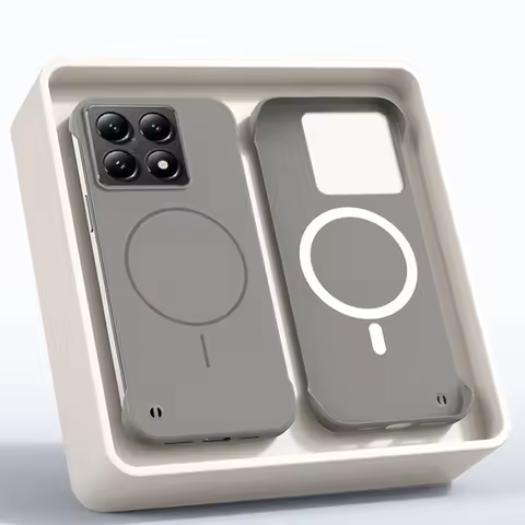 Ultra Thin Matte PC Frameless For Magsafe Magnetic Case For XiaoMI 15T 14T 17 17ProMax POCO F8 Ultra