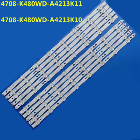 8PCS LED Backlight Strip K480WD5 4708-K480WD-A4213K11 4708-K480WD-A4213K01 K480WD for 48PFF3055/T3 4
