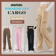 Women Straight Cut Multi-Pocket Cargo Pants [5370]
