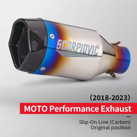 universal 51mm Escape Moto Tube Motorcycle Exhaust Muffler SR1 For Tmax 500 530 560 AK550 GSX1300R X