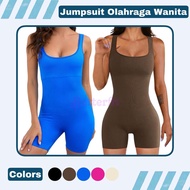 Sports Jumpsuit Women's One Piece Short Jumpsuit for Gym Fitness