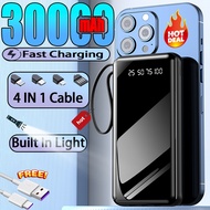 [SG Local]30000mah capacity Power Bank Fast Charging Powerbank Portable Charger with IP/AD cable