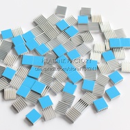 HEATSINK FACTORY 20pcs Aluminum Computer Cooler Radiator Heat Sink 14x14x6mm for Various Pi Heat Dissipation With Thermal Pad