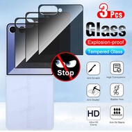3Pcs Privacy Tempered Glass For Samsung Galaxy Z Flip 7 5G ZFlip7 zFlip Flip7 Anti-Peep Back Screen 