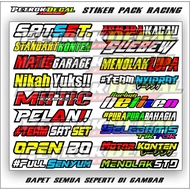 Racing Word Sticker Pack Motorcycle Sticker/s Racing Sticker/s Word Sticker/s Viral Sticker/s Hologr
