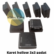 QUALITY karet hollow 3x3 alas kaki besi hollow 3x3 padat