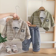 KEMEJA Premium 3in1 Boys' Shirt Set Full Of Cher Shirt Set T-shirt Long Pants Chinese New Year Cloth