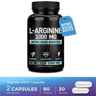 Kapsul L Arginine 3000mg Dos Maksimum - Suplemen L-Arginine Nitric Oxide Vaskulariti, Ketahanan, Ten