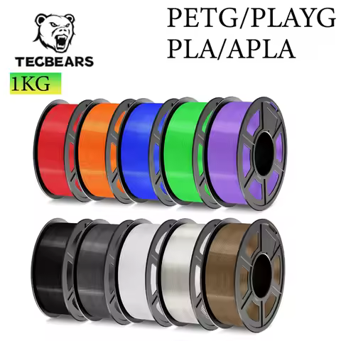 TECBEARS petg 1.1KG 3D Filament PETG 3D Printer Filament Strong toughness better layer bonding dimen