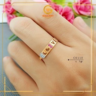 GENUINE GOLD RING 300 (6K) 375 (8K) CK 110 LOVE WRITING