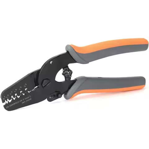IWS 2820M Open Crimping Tool for AWG 28 20 Terminals and Non Insulated Connectors with Ergonomic Gri