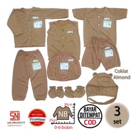 Almond 8in1 Baby Girl Boy Clothes 0 6 Months Suit Kids Hat Bonet Foot Gloves Baby Gift Gift Set Hampers Almond Chocolate