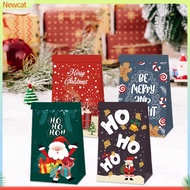 {Newcat}  Snowman Gift Bag Christmas Paper Gift Bag 12pcs Festive Christmas Gift Bags Durable Paper Santa Snowman Tree Cookie Man Design Reusable Party Favor Packaging for Treats