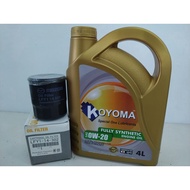 MAZDA 3 , 5 , 6 2.0cc, MAZDA CX5 2.2 DIESEL OIL FILTER + KOYOMA 0W20 FULLY SYNTHETIC ENGINE ENGINE O