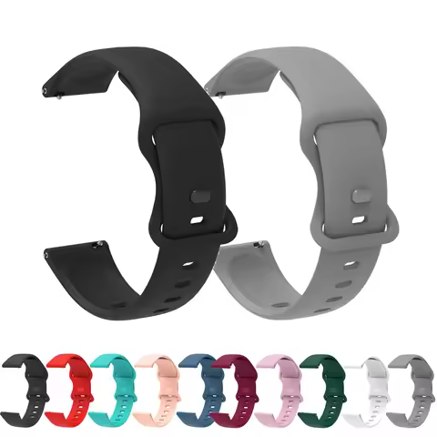 20mm 22mm Silicone Band For Samsung Galaxy Watch 3 45mm 41mm Bracelet Strap For Galaxy 42mm 46mm/ Ac