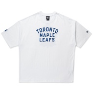 New Era เสื้อยืดแขนสั้นรุ่น Toronto Maple Leafs Nhl Team Logo White Oversized Short Sleeve T-Shirt
