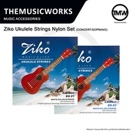 Ziko Ukulele Strings Set White Nylon for 21 23 24 inches Soprano Concert Ukulele DS-21 DS-23