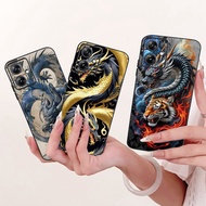 For Motorola Moto G54 G64 5G Case XT2343-1 XT2343-2 Luxury Dragon Painted Soft Black Cover For Motor