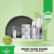 Ms Glow Acne Super Clear - Paket Acne & Serum Acne