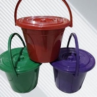2.5 Gallon Bucket + Color Lid - Multipurpose Plastic Lid Bucket