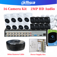 Dahua CCTV Set Package 16 Camera 2MP HD With Audio Complete CCTV Camera Package Set CCTV Security Sy
