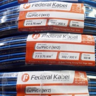 Twin Round Cable Nyz 2X0.75 2X0.75 2X0.75Mm Federal @100Meter