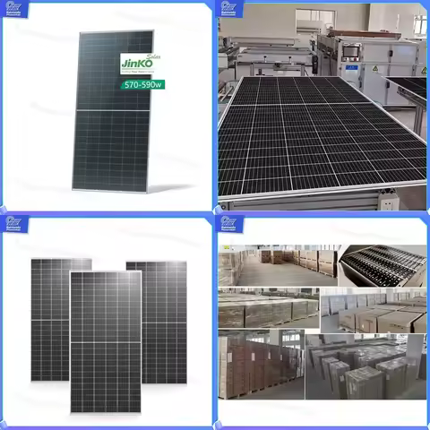 Jinko 590W Bifacial Solar Panel Monocrystalline PV Module High Efficiency 24V 48V for Residential Co