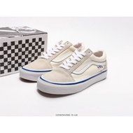 Vans Old Skool Skateboarding Beige White Shoes 100% Original