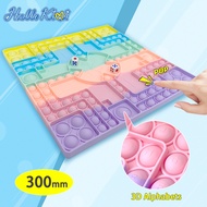HelloKimi Pop it Fidget Toy Big Size Push Pop Chess Board jumbo Bubble with Dice Sensory Autism Spec