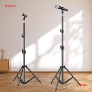 Microphone Stand Metal Tripod Adjustable Portable Stage Live Streaming Singing K Song Stand