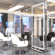 ♚♙◄Barber shop mirror hair salon dedicated net red hairdressing shop mirror table led wall-mounted s