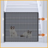 Cat Gate Cat Proof Gate for Stairs Telescopic Safety Mesh Fence No Drilling Barrier Childproofing fo