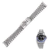 PURYN 20 21mm Stainless Steel Replacement Wrist watchband Strap Bracelet Jubilee with Oyster Clasp F
